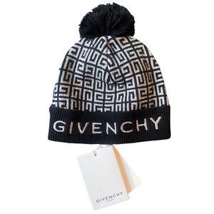 GIVENCHY ~Wool-Cashmere Logo Beanie (NWT)